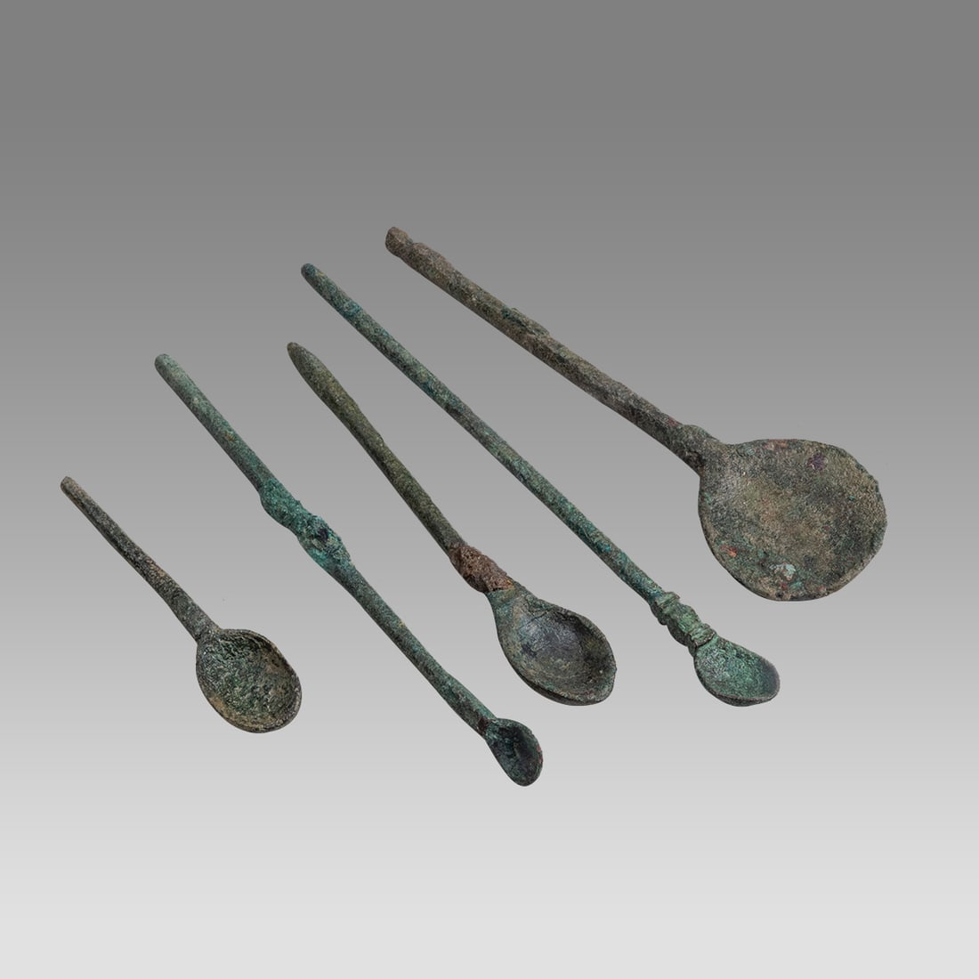 Lot of 5 Ancient Roman Bronze Medical Spoons c.1st-4th century AD. (1 of 1)