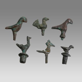 Lot of 6 Ancient Roman Bronze Eagles c.1st-4th century AD.