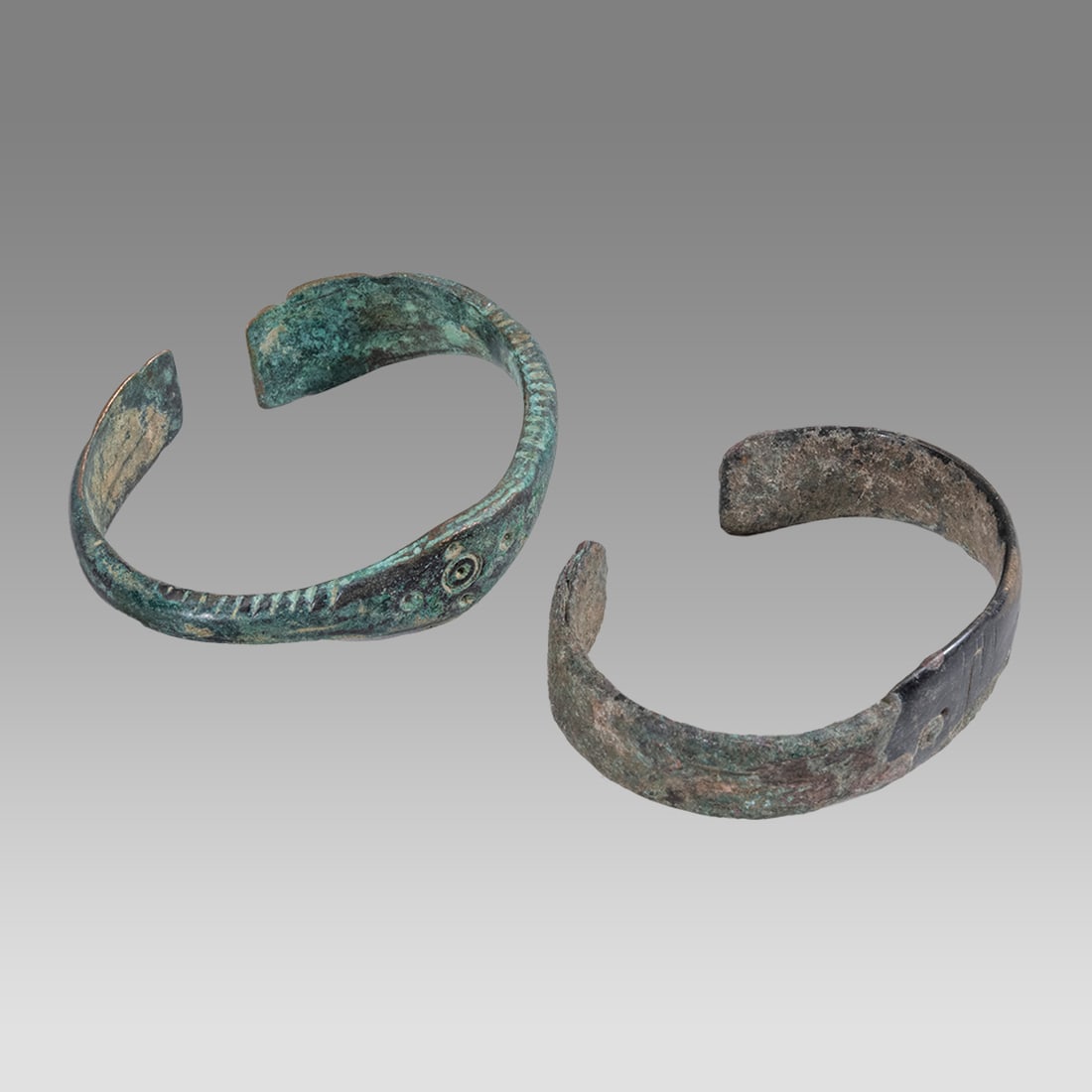 Lot of 2 Ancient Roman Bronze, Bracelets c.1st-4th century AD. (1 of 1)