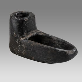 Ancient Bactrian Black Stone Oil Lamp c.2000 BC.