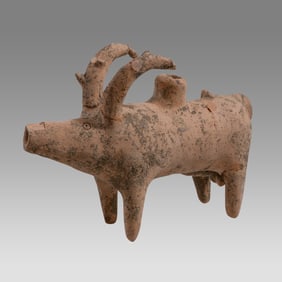 Ancient Near Eastern Amlash Terracotta Animal Vessel c.1000 BC.