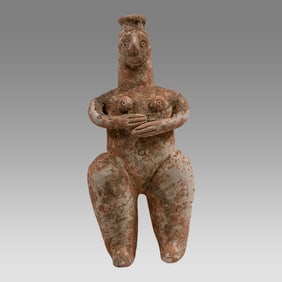 AMLASH STYLE TERRACOTTA FIGURE OF IDOL.