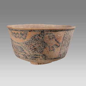 Indus Valley Terracotta Bowl Decorated with Lions.