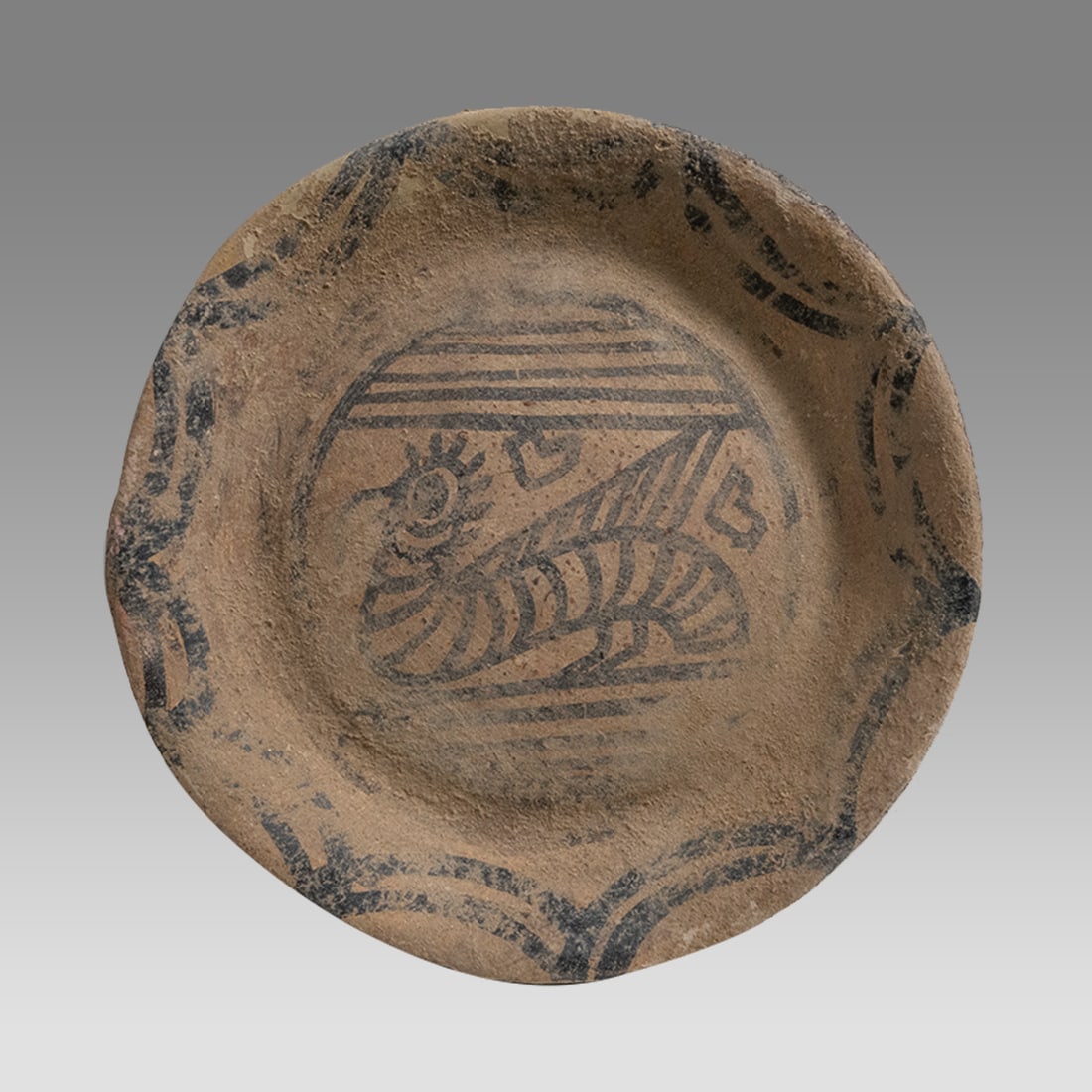Indus Valley Terracotta Bowl Decorated with Bird. (1 of 2)