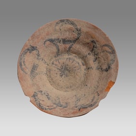 Indus Valley Terracotta Bowl Decorated with Floral design.