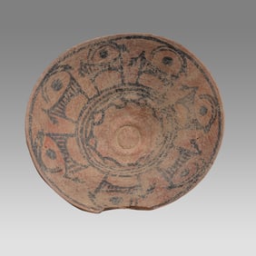 Indus Valley Terracotta Bowl Decorated with Stags.