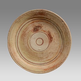Ancient Greek Pottery Footed Plate c.4th century BC.