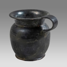 Ancient Greek Magna Graceia Blackware Pottery Jug c.4th century BC.