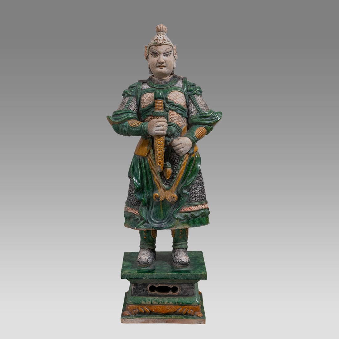 Chinese, Ming Dynasty Large Terracotta Figure of Warrior. TL Test report. (1 of 10)