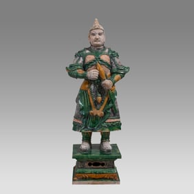 Chinese, Ming Dynasty Large Terracotta Figure of Warrior. TL Test report.