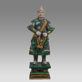 Chinese, Ming Dynasty Large Terracotta Figure of Warrior. TL Test report.