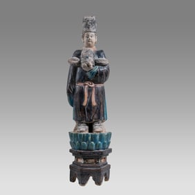 Chinese, Ming Dynasty Large Ceramic Figure.
