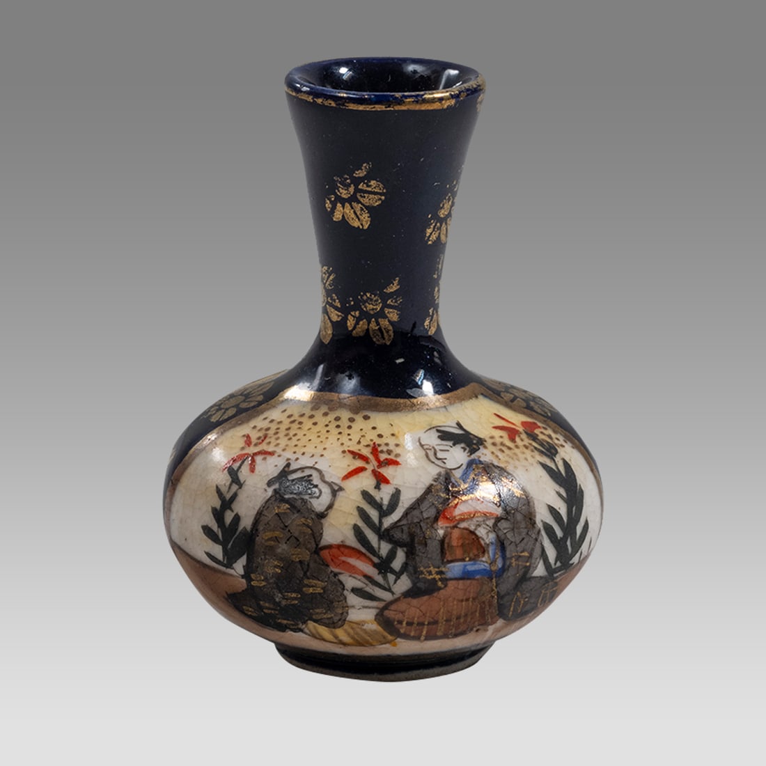 Japanese, Satsuma Miniature Vessel. (1 of 3)