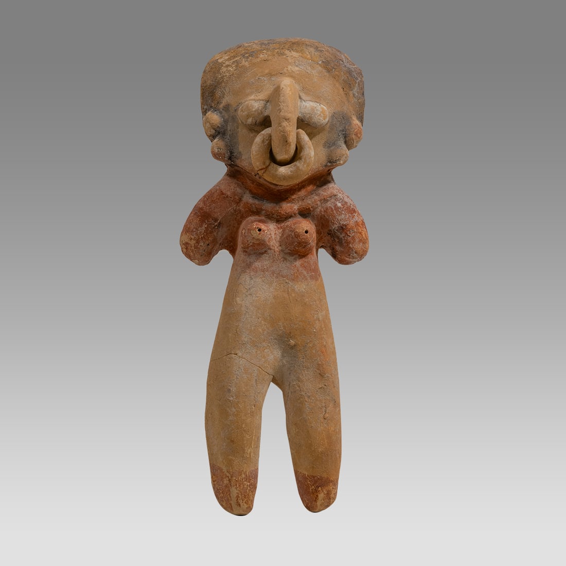 Ancient Pre-Columbian, Bahia Pottery Female Figure, 3rd-4th century A.D. (1 of 3)