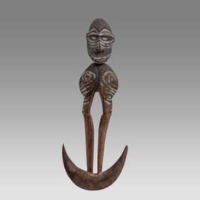 Oceania, Papua-New Guinea Wood Shaman Staff from the Septic River.
