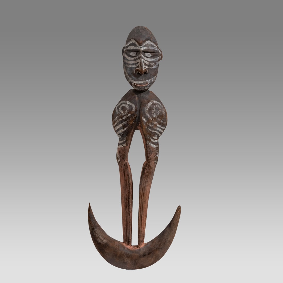 Oceania, Papua-New Guinea Wood Shaman Staff from the Septic River. (1 of 2)