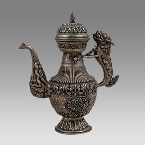 Antique Tibetan Silver Jug.