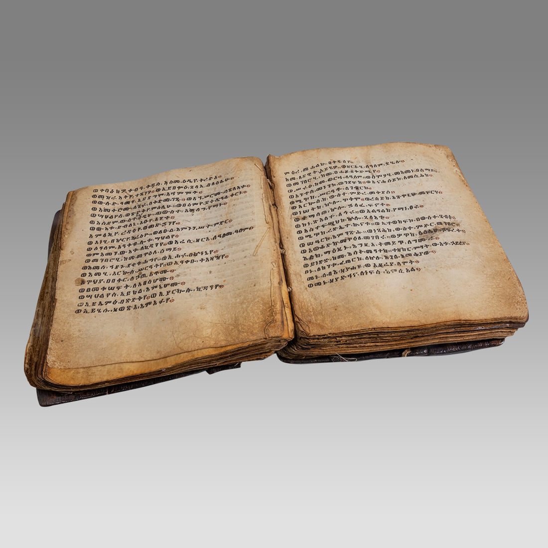 Antique Ethiopian Coptic Christian Manuscript Bible On parchment Africa. (1 of 3)