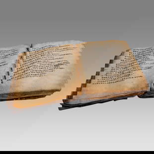 Antique Ethiopian Coptic Christian Manuscript Bible On parchment Africa.: Antique Ethiopian Coptic Christian Manuscript Bible On parchment Africa. Size 6 1/2 inches x 6 inches wide. in original wood cover. Ethiopian Coptic large manuscript bible, Religious, Africa THIS LOVE