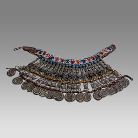 Antique Islamic Silver coins and Beads Necklace