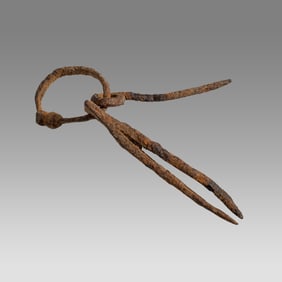 Iron Tweezers and Pick on a Ring – Roman Period – 1st to 3rd century AD.