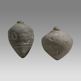 Ancient Late Byzantine Stoneware, “Grenade” c.8th-10th AD. (2)
