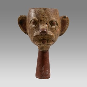 Ancient Moche Jaguar Cup. Ca. 400-500 A.D.