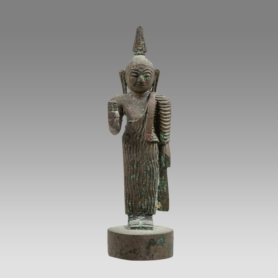 20th century small brass Buddha. (1 of 4)
