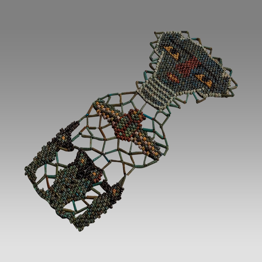 Ancient Egyptian Faience Bead Mask Late Period c.600-30 BC. (1 of 1)