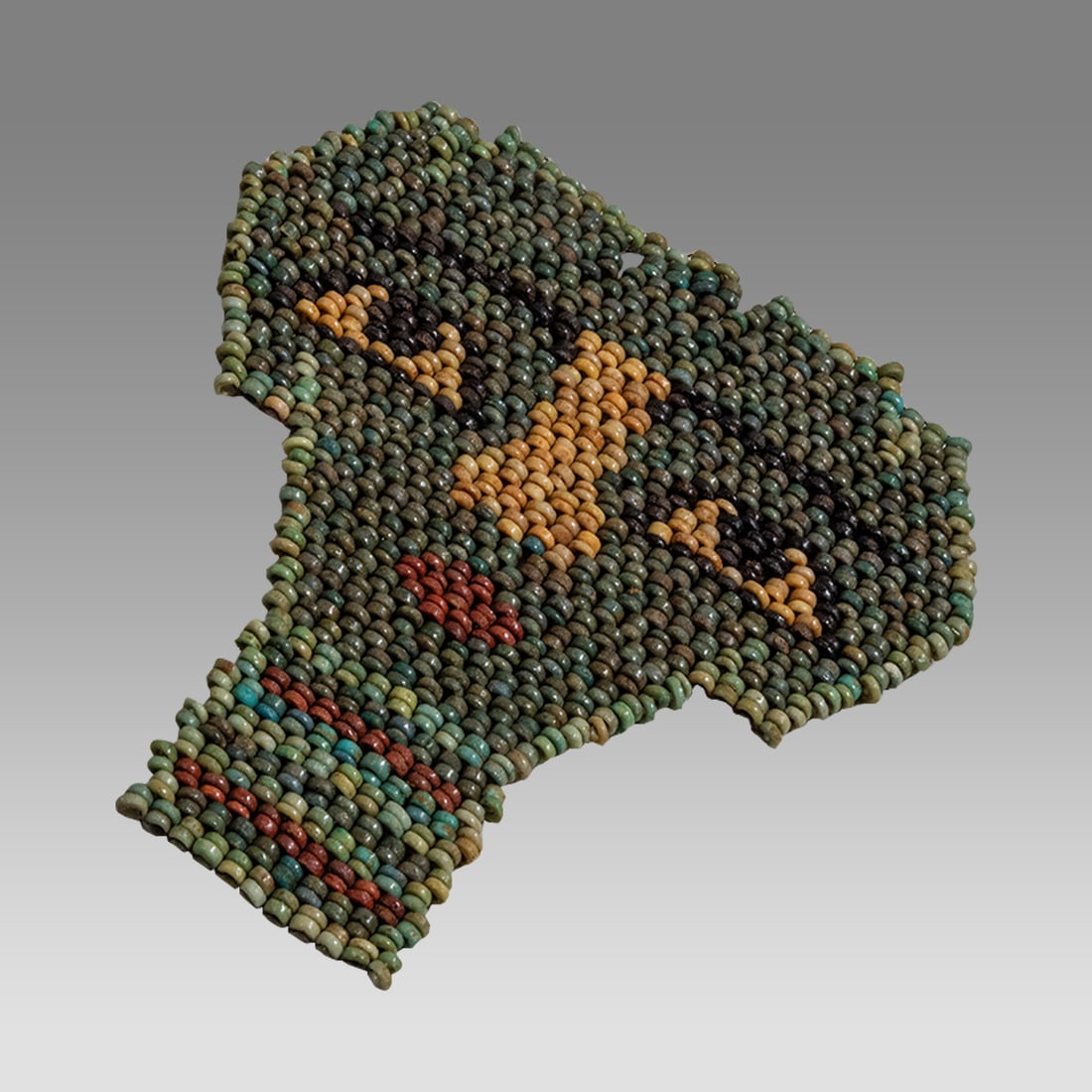 Ancient Egyptian Faience Bead Mask Late Period c.600-30 BC. (1 of 1)