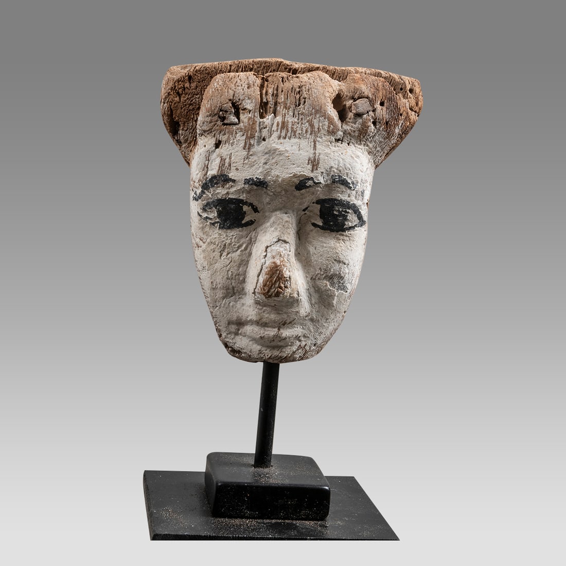 Ancient Egyptian Mummy Wood Mask c.664-332 BC. (1 of 3)