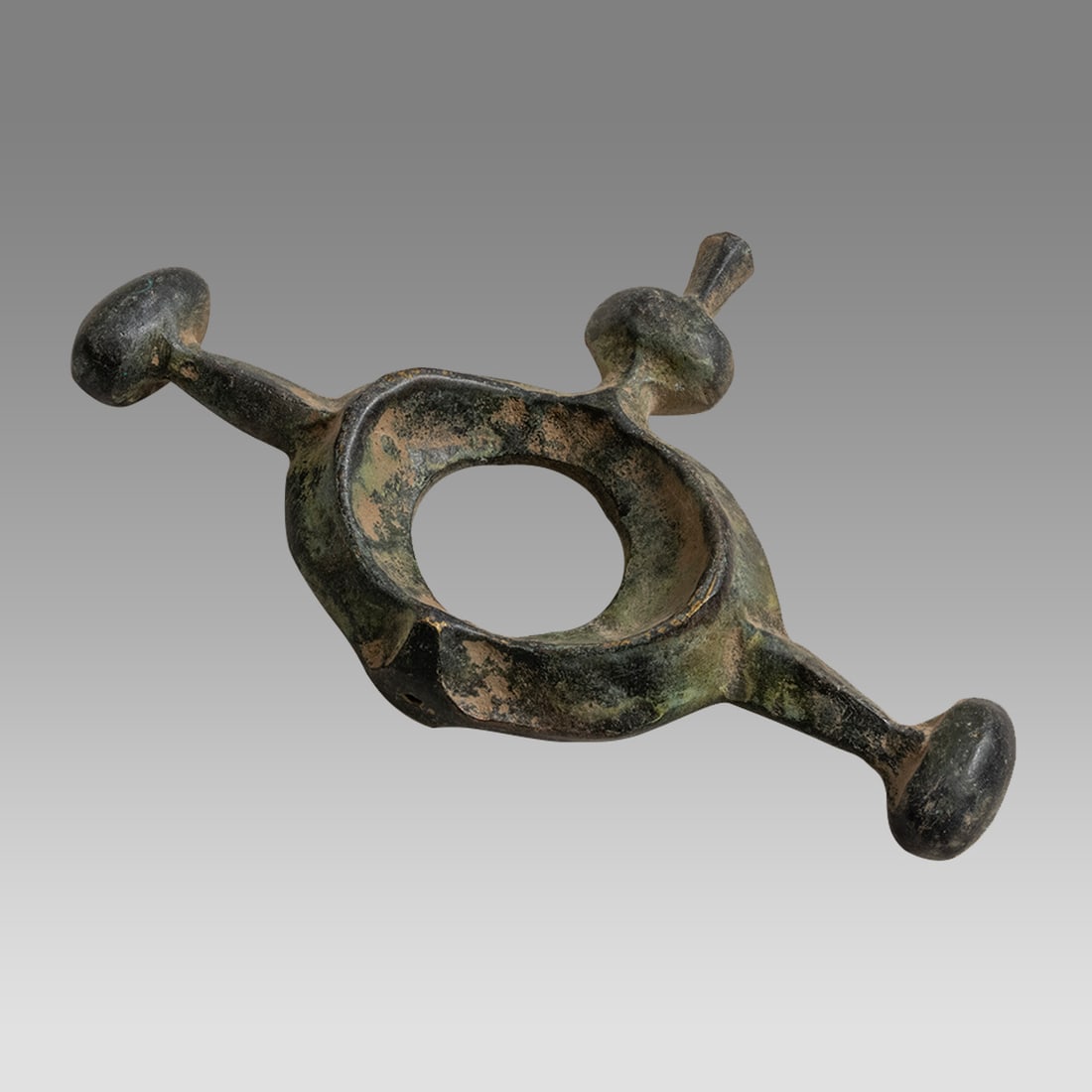 Hungarian Bronze Candle Holder. Mid century.: Hungarian Bronze Candle Holder. Mid century. Size 5 1/4 x 3 1/4 inches. Cast bronze mid century Candle holder, missing base. Provenance: Private collection; bought in Vienna, Austria in the 1990s.