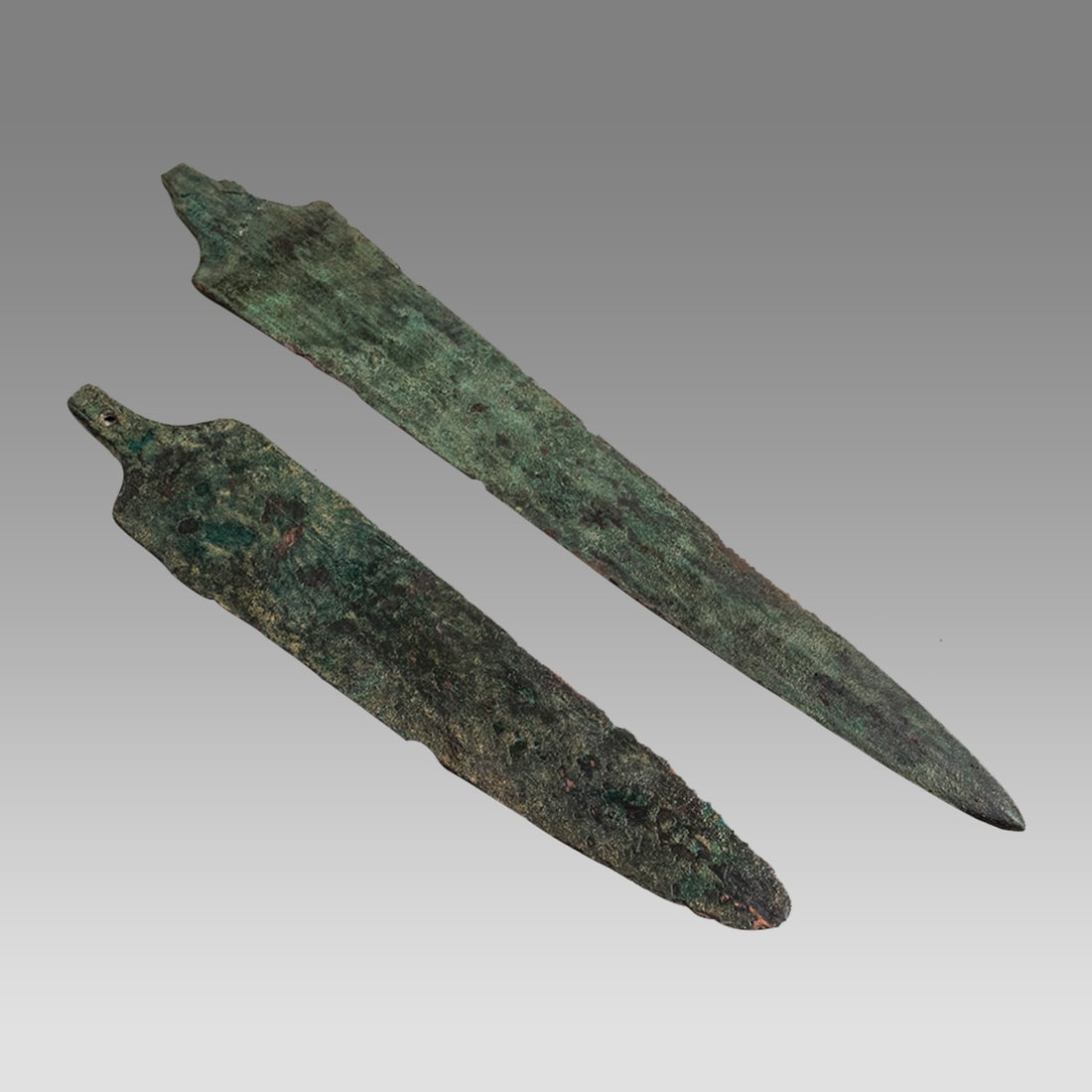 Ancient Near Eastern Luristan Bronze Spear Points c.800 BC.(2) (1 of 1)