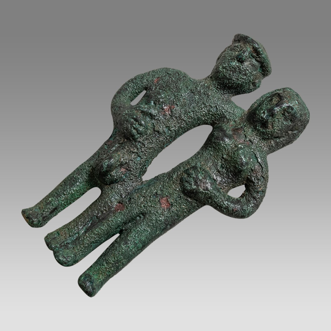 Near Eastern Bronze Couple Statue. (1 of 2)