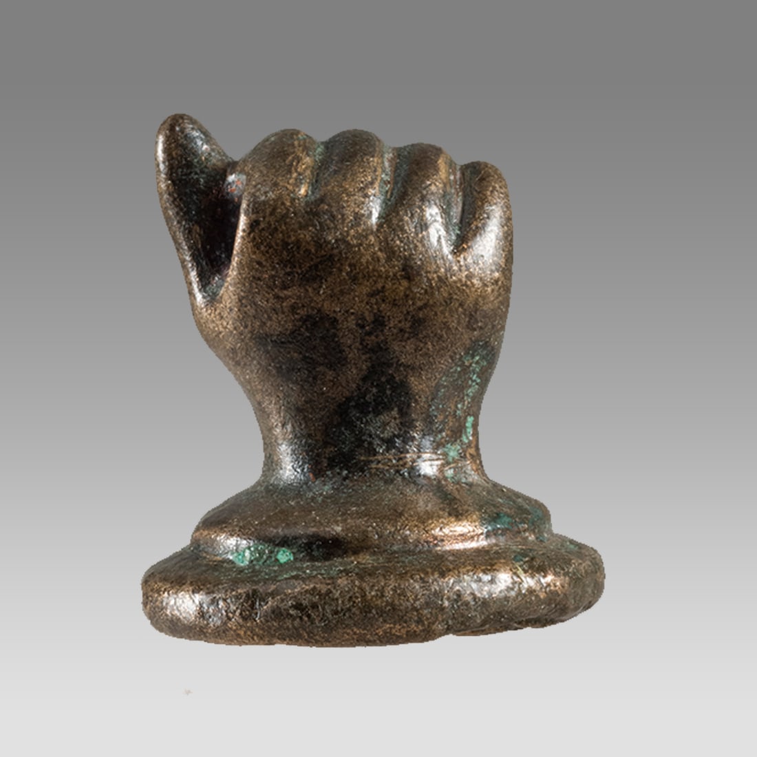 Ancient Mesopotamian Bronze Stamp Seal with Animals c.600 BC. (1 of 2)