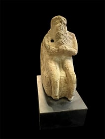Ancient Mesopotamian Terracotta Figure Of Bearded Man c.1900 BC.