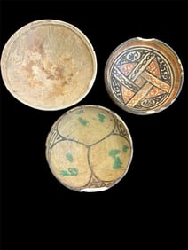 Lot of 3 Ancient Islamic Persian Ceramic Bowls c.9th-13th century AD.