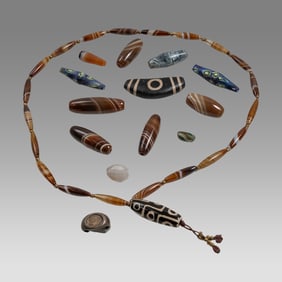 Banded Agate Beads, necklace.