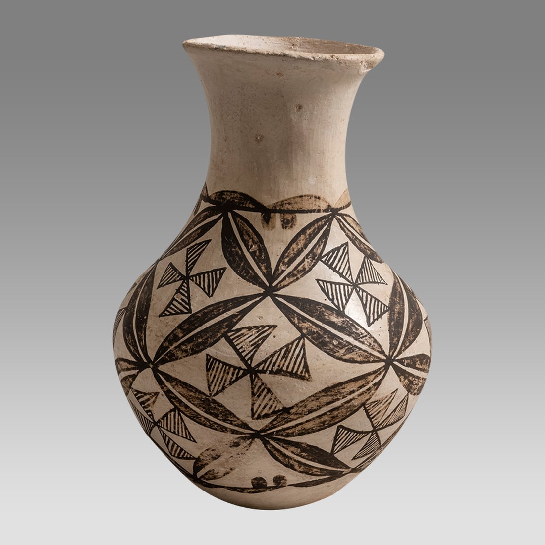 ACOMA Pottery Sky City Vase Black Polychrome, Signed. (1 of 3)