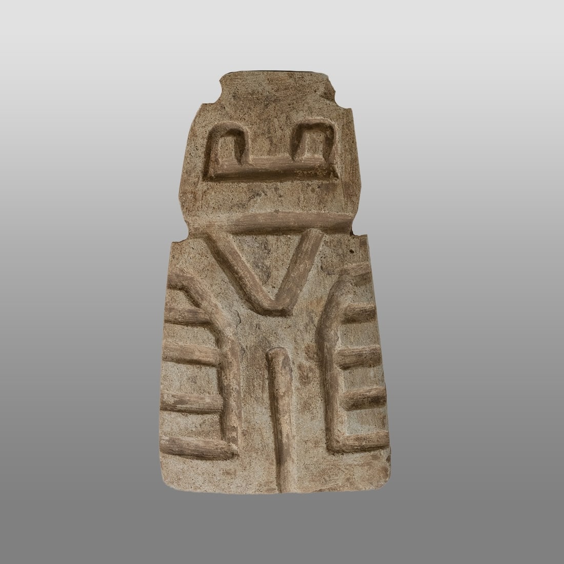 Valdivia Limestone Owl Slab Figure. Ecuador. Ca. 2300 - 2000 B.C. (1 of 2)