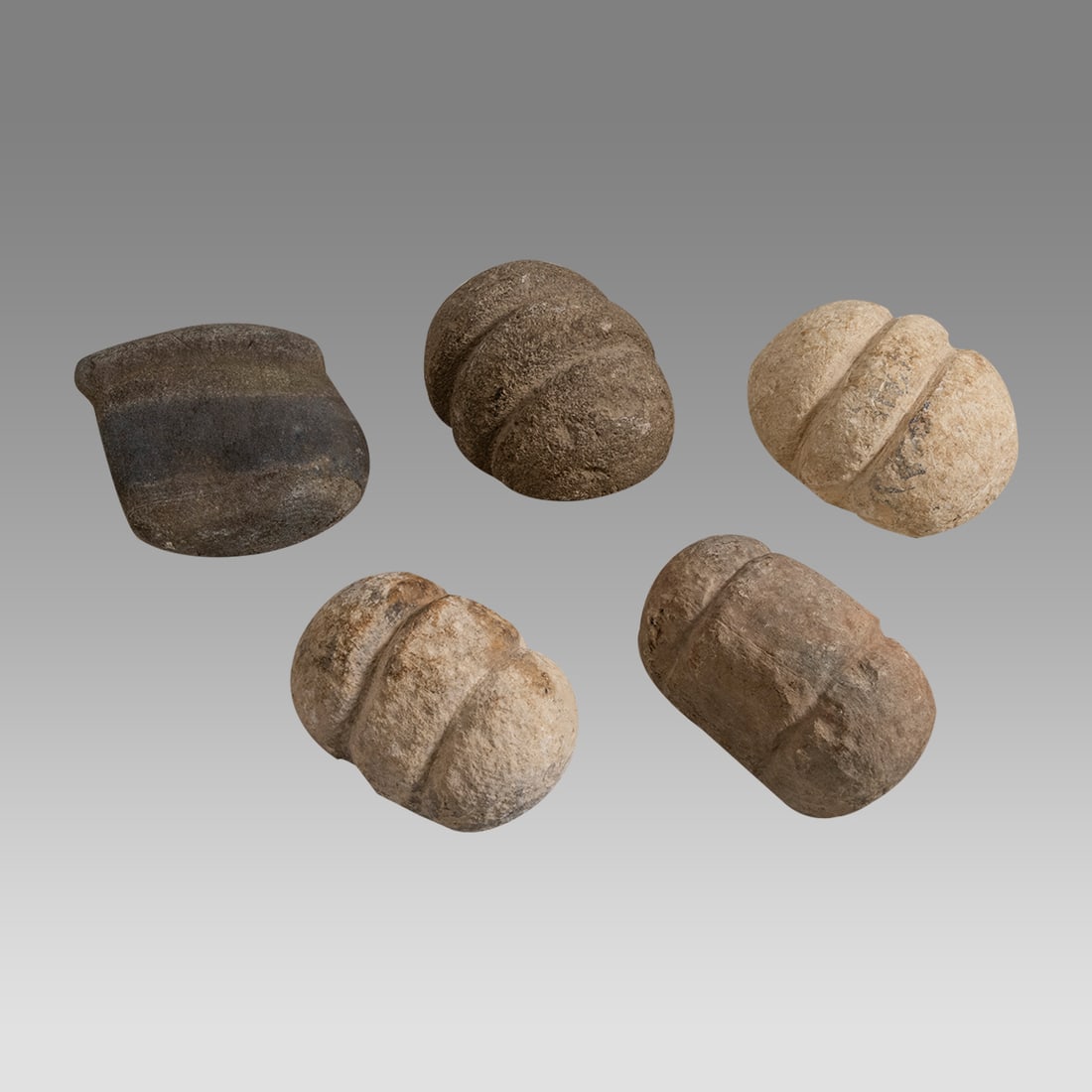 Lot of 5 Tribal African Stone Pestal? (1 of 2)