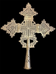 Large Coptic Processional Cross Ethiopian c.20th century.