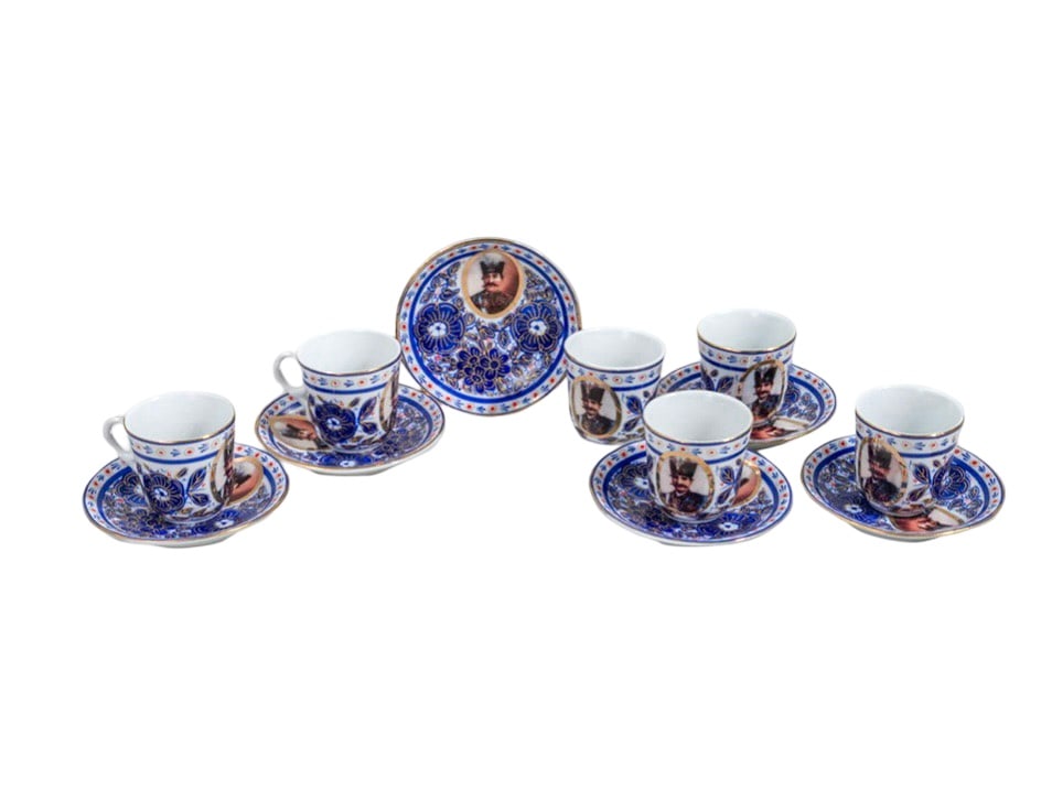 Set of Russian Gardner cup and saucers Qajar Persian Market (1 of 3)