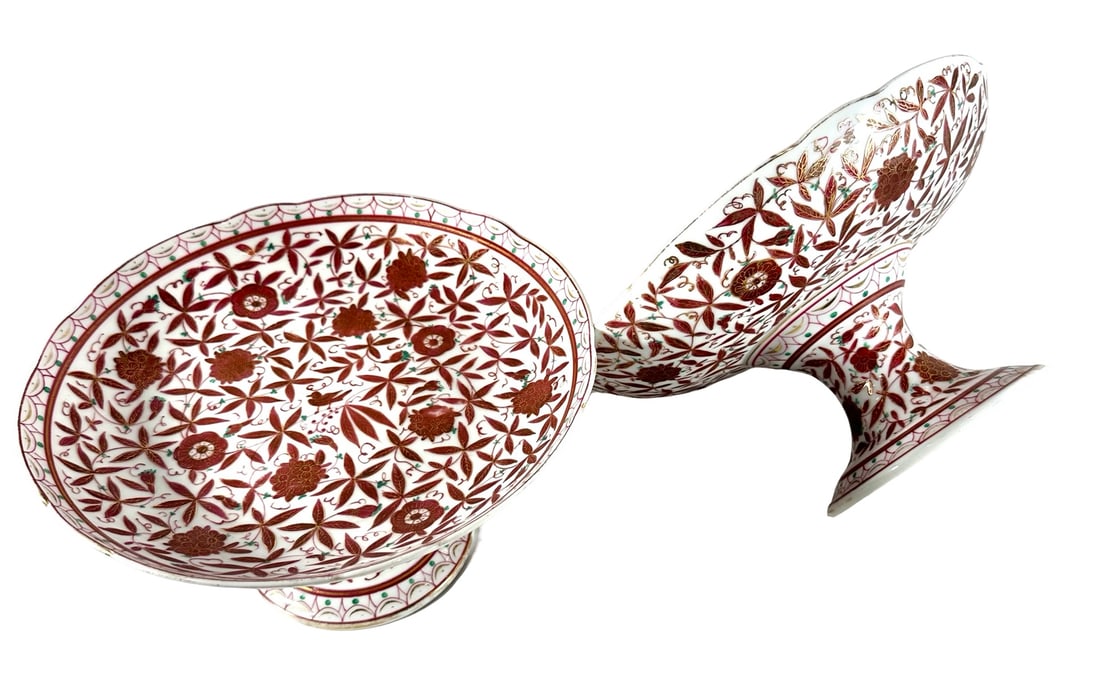 Pair of Fischer & Mieg Royal Vienna French late 18th century Derby dessert service, all hand painted (1 of 5)