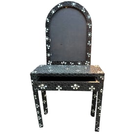 19th century Middle Eastern Syrian Mother Of Pearls Mirror and Console.