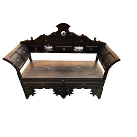 Early 20th century Middle Eastern Syrian Bench.