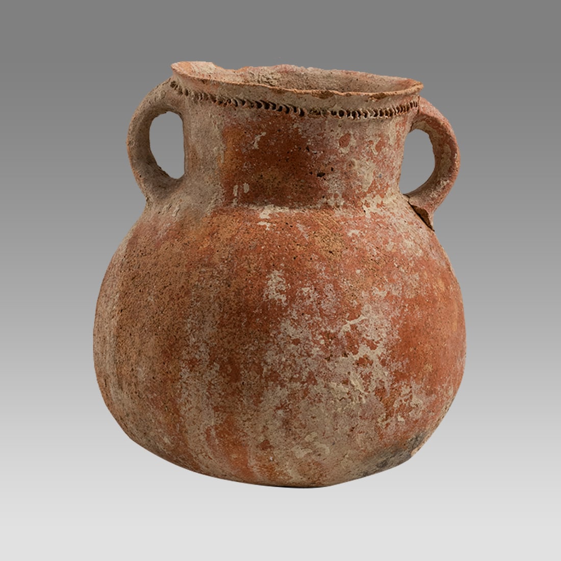 Ancient Holy Land Early Bronze pottery Handled Vessel (3300-2300 B.C.) (1 of 3)