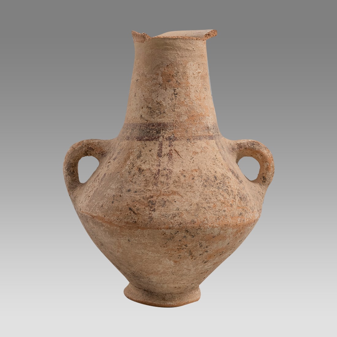 Ancient Holy Land Middle Iron Age Large Handled Vessel c.1200 B.C. (1 of 3)