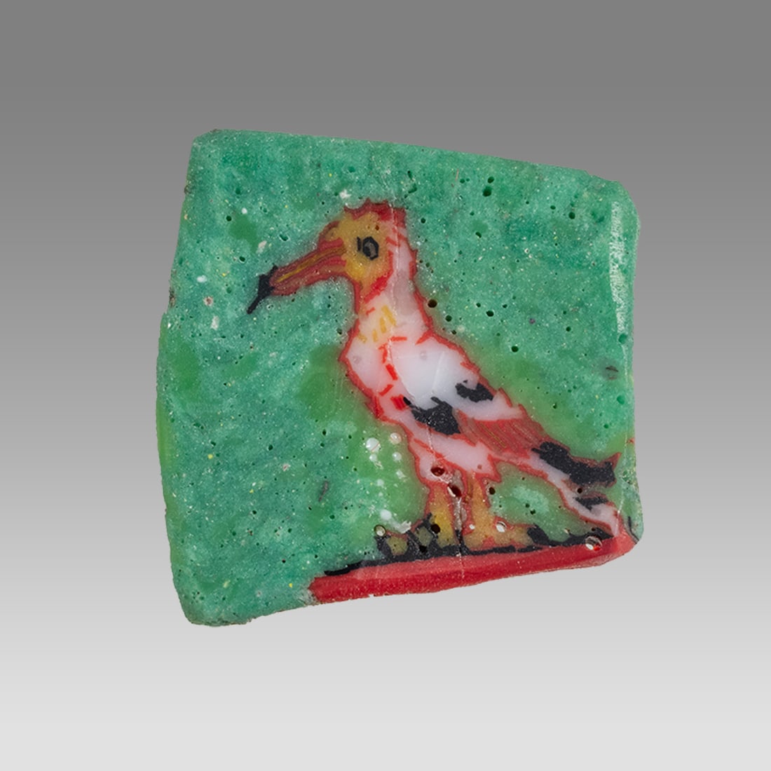 Ancient Egyptian Micro Mosaic Glass Inlay Of A Bird Ptolemaic Period c.300-50 BC. (1 of 2)