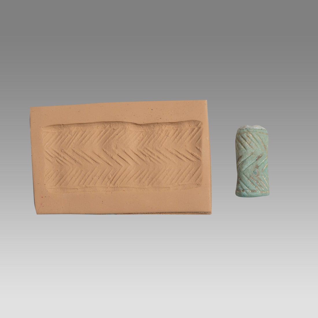 Ancient Egyptian Old Kingdom Faience Seal c.2700-2200 BC. (1 of 1)